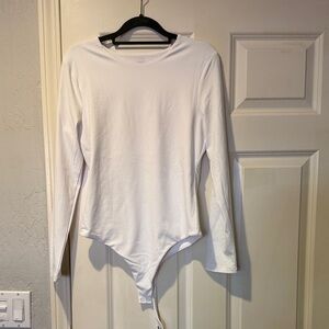 nuuds Classic White Long Sleeve Bodysuit